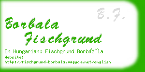 borbala fischgrund business card
